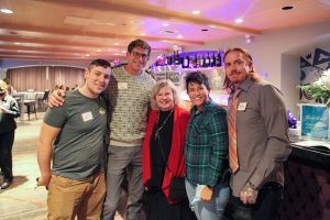 Dr. Meri Shadley standing with students, friends, and colleagues